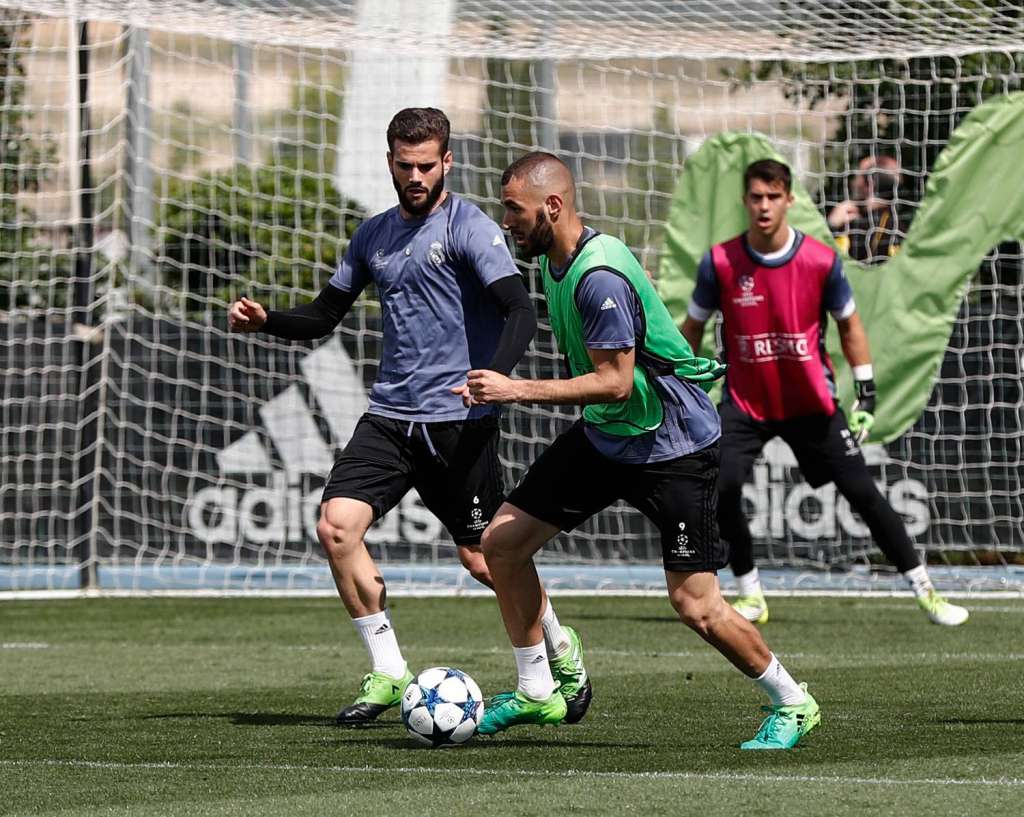 Nesta terça-feira, o Real fez o último treino de preparação para o duelo de volta contra o Atlético 