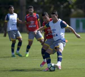 Thiago Neves treina e deve reforçar o Cruzeiro diante do Santos