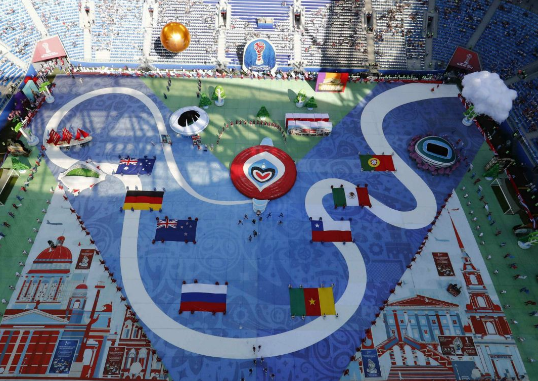 Copa das Confederações: Com estádio vazio, abertura apresenta cidades russas