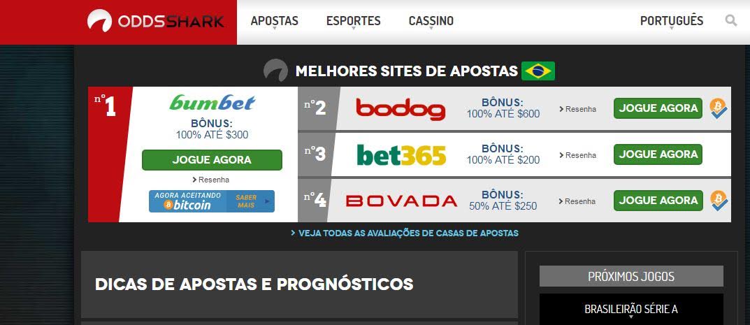 Promoção Brasileirão Premiado é com a Oddsshark ! Confira !