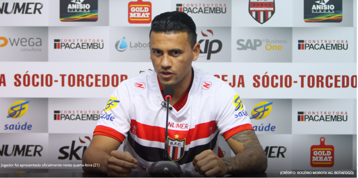 Série C: Ex-Tombense é apresentado: ‘Estou pronto para ajudar o Botafogo-SP’