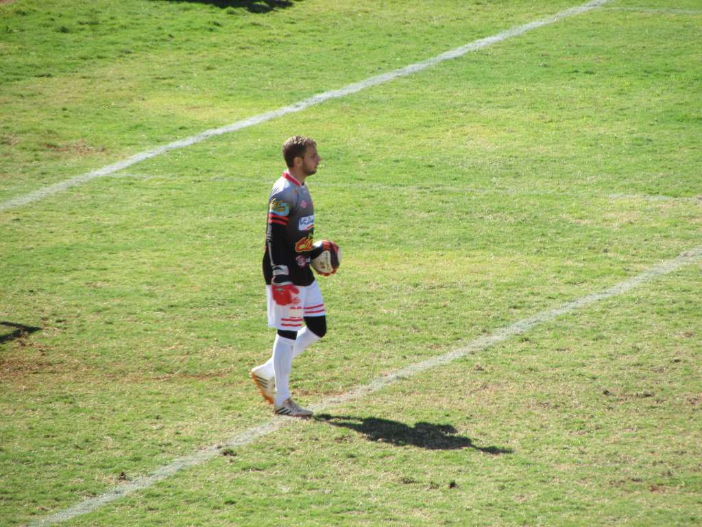 No triunfo frente ao representante de Mauá, mais uma vez a estrela do goleiro Guilherme Caldeira, brilhou na meta americana (Foto: Muller Merlotto Silva)