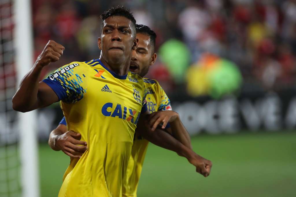 O colombiano Orlando Berrío marcou o primeiro gol da partida logo aos seis minutos de jogo - Gilvan de Souza / Flamengo