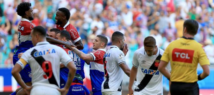 Bahia festeja gols em cima do Vasco que deixa o time carioca com cheirinho de crise. Foto: Oficial - Bahia