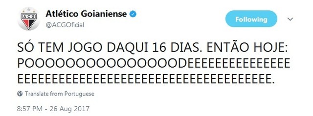 Twitter do Atlético-GO pira e comemora muita a vitória sobre o Corinthians 8 0002050263458 img
