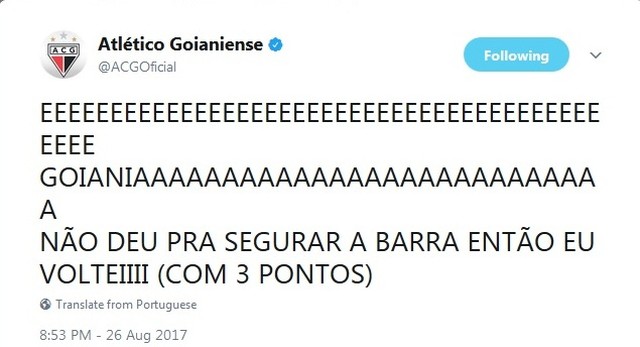 Twitter do Atlético-GO pira e comemora muita a vitória sobre o Corinthians 6 0002050263460 img