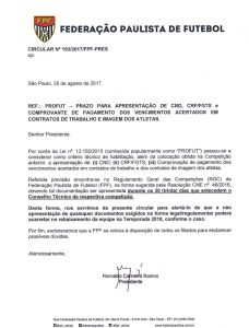 Presidente da FPF exige certidão negativa de débitos e poderá rebaixar clubes