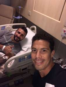 Lucas Pratto recebe alta de hospital depois de susto em choque com Hernanes