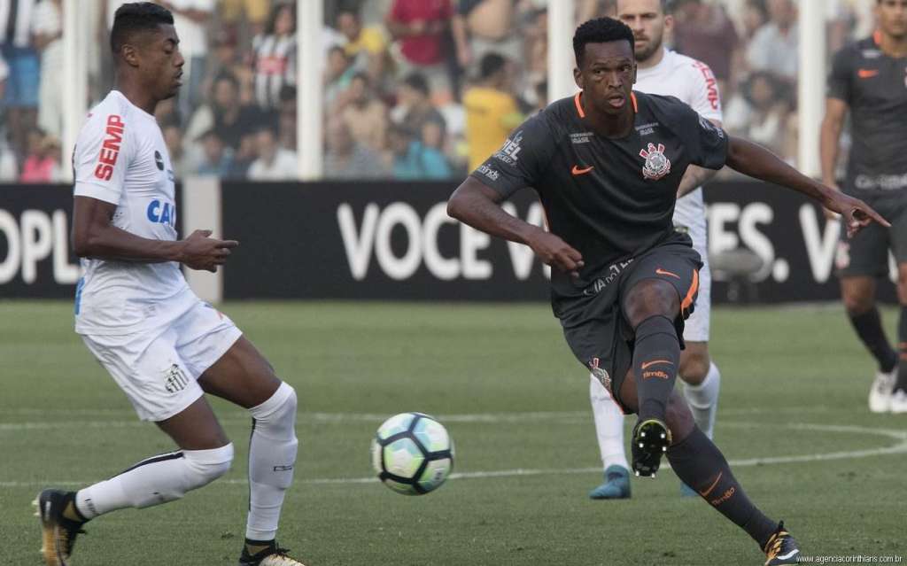 Jô é marcado por Bruno Henrique: Santos supera Corinthians na Vila - Foto: Daniel Augusto Jr./Ag. Corinthians
