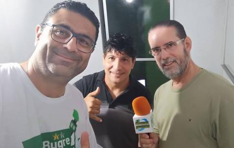 Washington Mello, Carlos Corsato e Claudinei Corsi: grande audiência na Rádio Digital FI