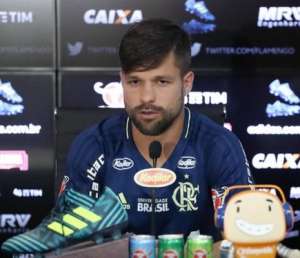 Diego, meia do Flamengo, comemora convocação para Seleção Brasileiroa