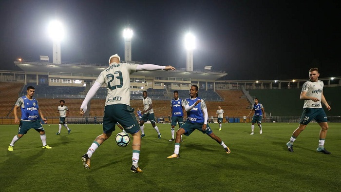Em treino fechado no Pacaembu, Palmeiras segue preparação para jogo com Coritiba