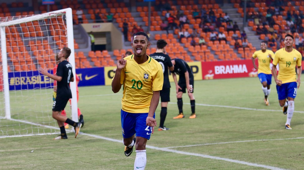 Brenner, do São Paulo, marca dois e Brasil vence último teste antes do Mundial Sub-17