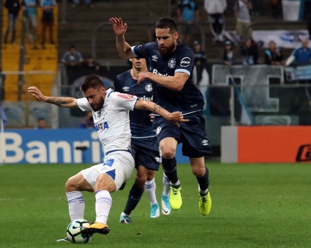 O atacante Rafael Sóbis foi o autor do único gol da partida entre Grêmio e Cruzeiro