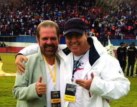 Reinaldo Carneiro (FPF) e Edivaldo Ferraz na decisão da Segundona em Guartinguetá