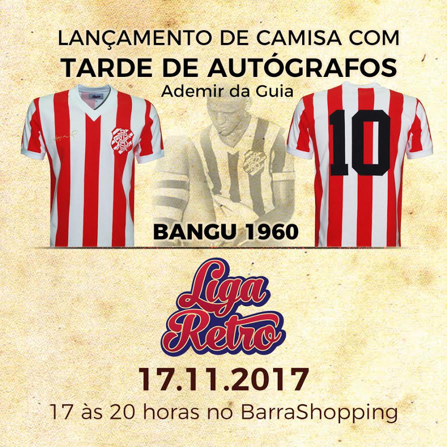 Carioca: Bangu lança camisa em homenagem a Ademir da Guia e Mundial de 1960