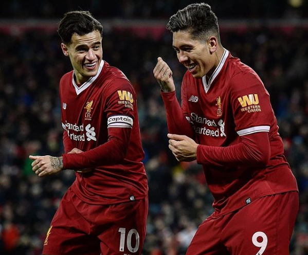 Inglês: Firmino marca duas vezes em nova goleada do Liverpool