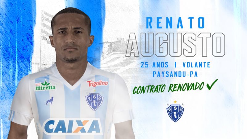 Paraense: Paysandu renova o empréstimo de volante Renato Augusto, do Palmeiras