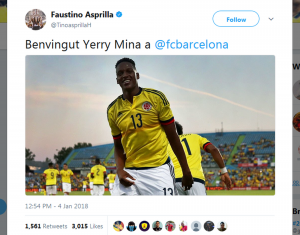 Sem venda confirmada, zagueiro do Palmeiras recebe boas-vindas por acerto com Barça