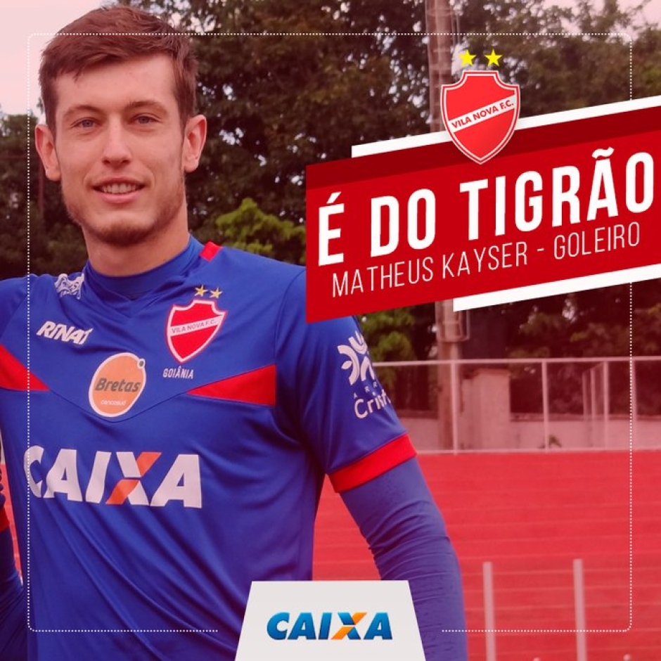 Goiano: Sem dupla de Corinthians e São Paulo, Vila Nova contrata Matheus Kayser