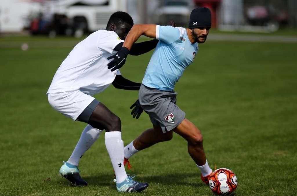 O Fluminense realizou um jogo-treino neste domingo contra um time universitário da Flórida