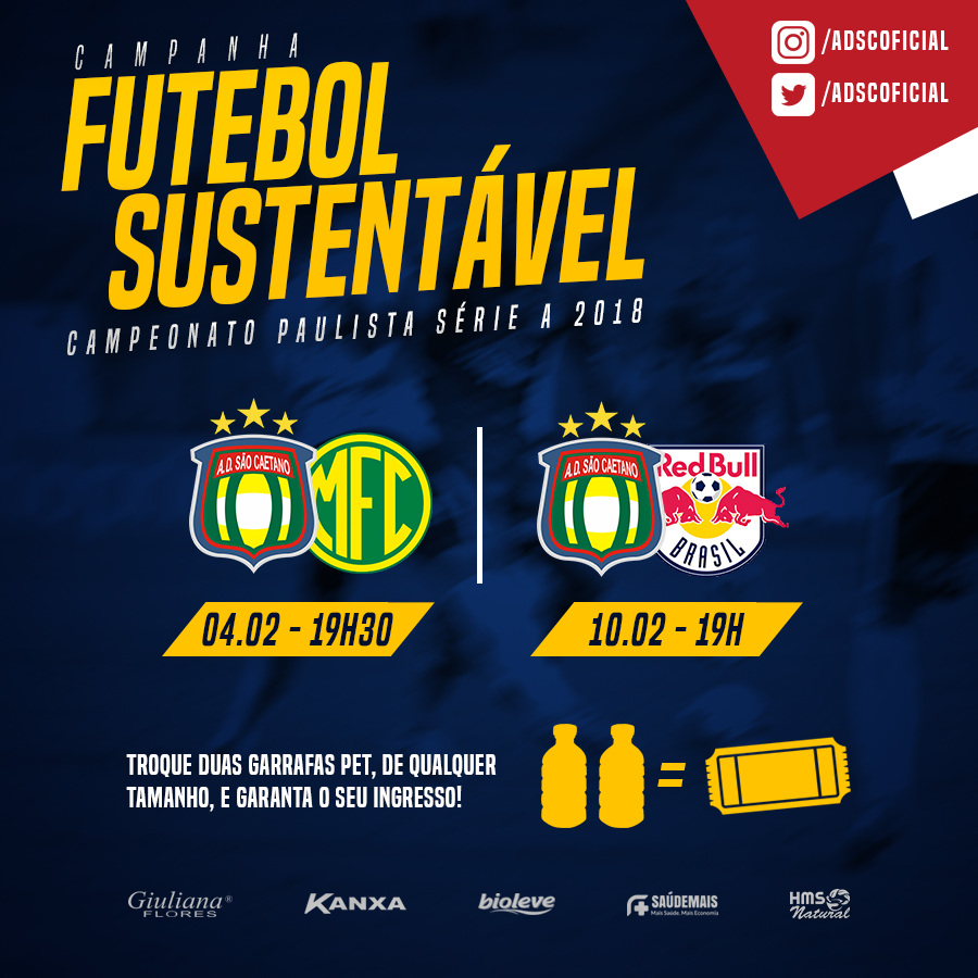 Paulistão: Próximos jogos do São Caetano em casa terão Futebol Sustentável
