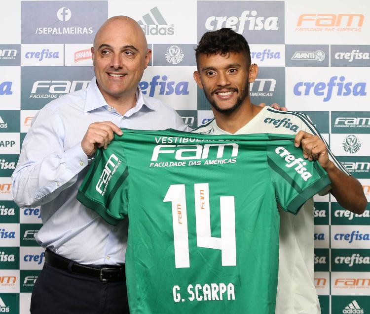 Gustavo Scarpa vai usar a camisa 14 do Verdão nesta temporada (Foto: Divulgação/ Palmeiras)