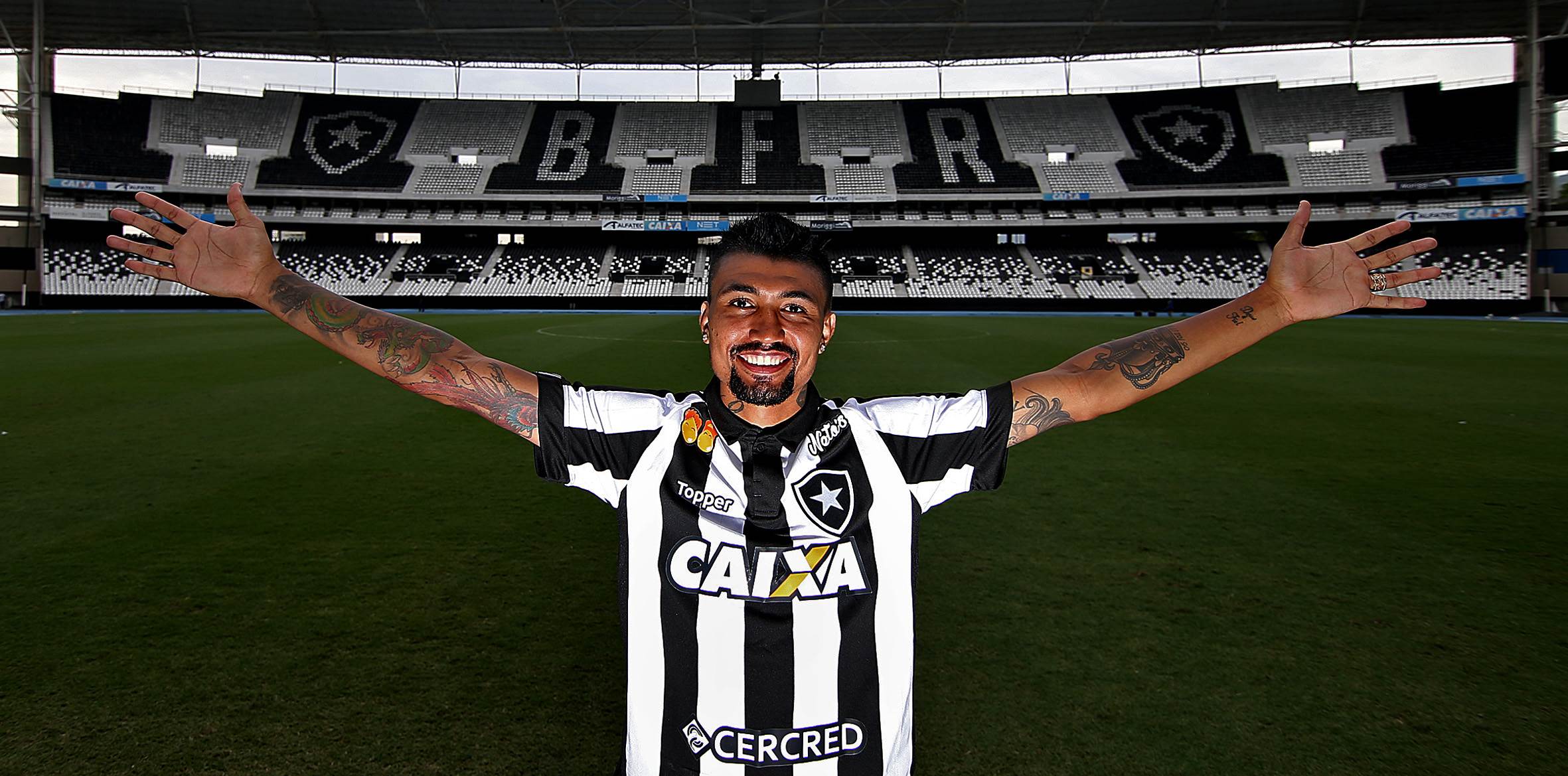 Carioca: Apresentado, Kieza diz sonhar ser ídolo do Botafogo