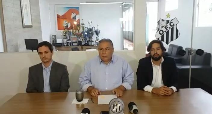 Coletiva realizada pelo Operário (Foto: Reprodução/OperárioFC) 