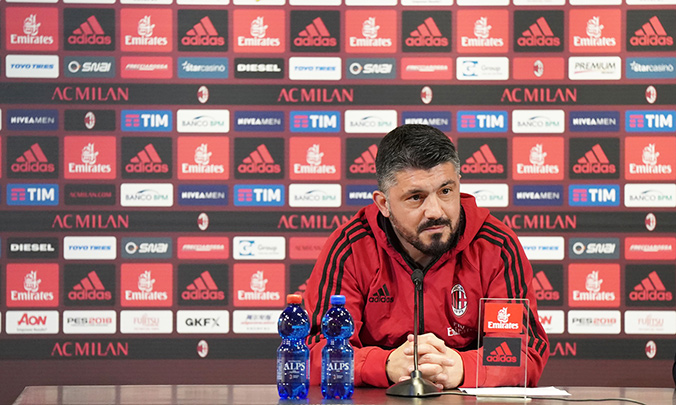 Liga Europa: Gattuso diz que vantagem do Milan é enganosa, mas poupará titulares