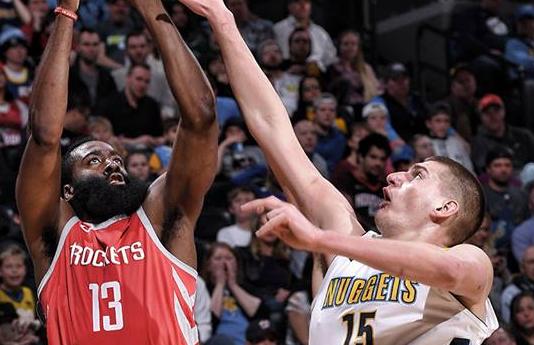 NBA: Com 41 pontos de Harden, Rockets bate Nuggets e emplaca 12ª vitória seguida