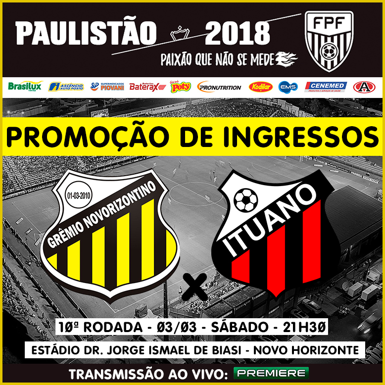 Paulistão: Diretoria do Novorizontino faz promoção de ingressos para duelo com Ituano