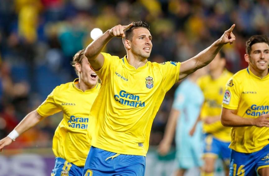 De pênalti, Jonathan Calleri marcou o gol do Las Palmas 
