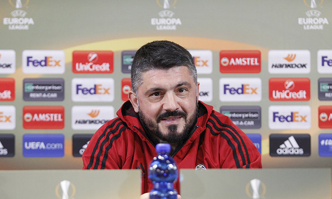 Liga Europa: Gattuso cobra foco do Milan e não menospreza o Arsenal: ‘Temos respeito’