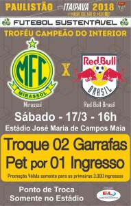 Paulistão: Mirassol anuncia Futebol Sustentável no jogo contra o Red Bull Brasil