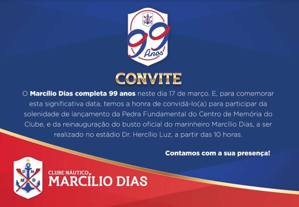 Clube faz convocação para aniversário de 99 anos 