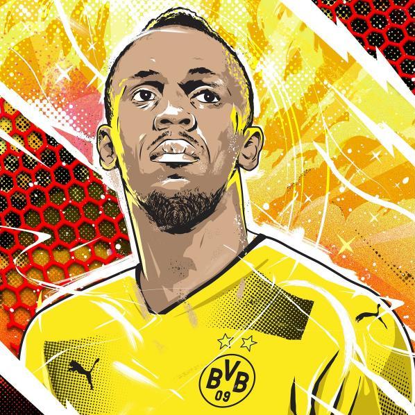 Aposentado das pistas, Bolt treina com o Borussia Dortmund nesta sexta-feira (Foto: Divulgação)