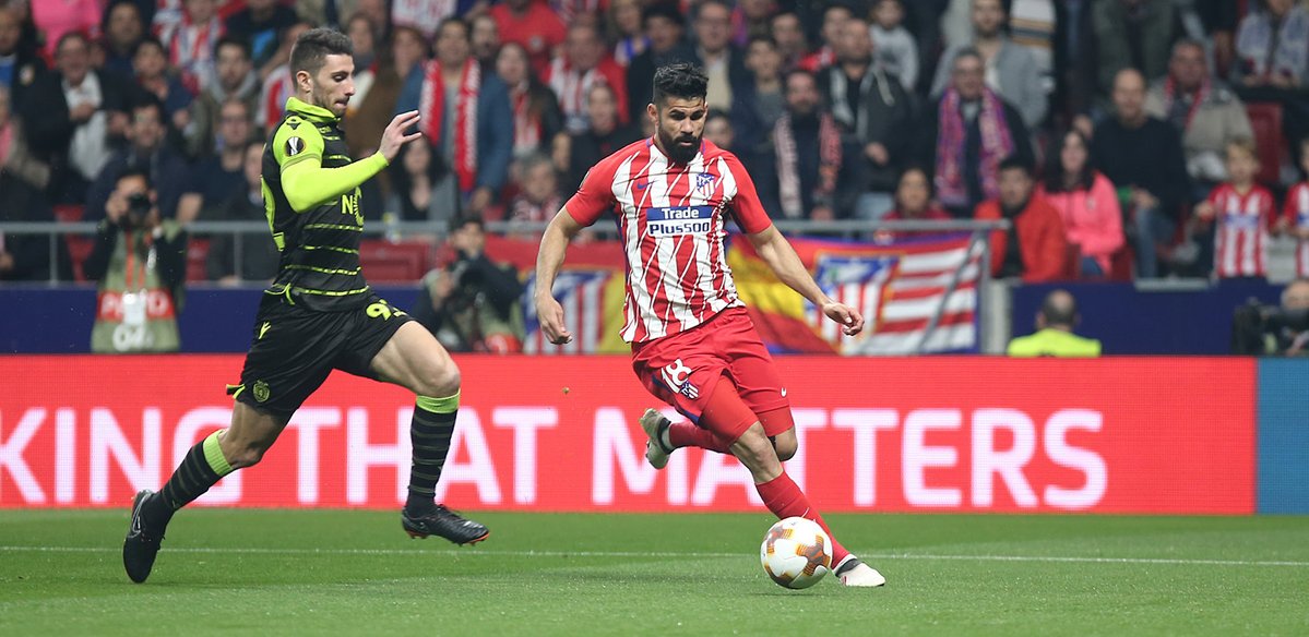 Liga Europa: Atlético de Madrid revela lesão de Diego Costa após classificação
