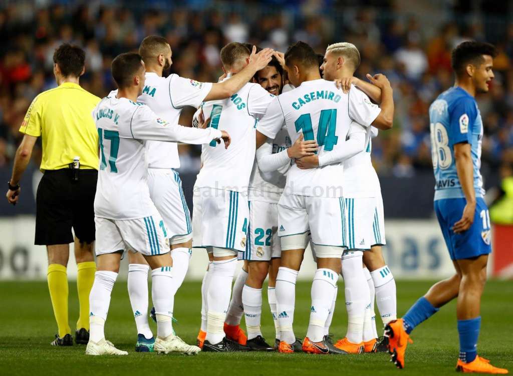 Casemiro marcou um dos gols do Real Madrid na vitória sobre o Malaga neste domingo