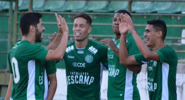 Guarani mostrou alegria na vitória sobre o Sampaio Corrêa