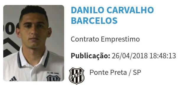 Ponte Preta ganha Danilo e Reginaldo no BID para enfrentar o Londrina pela Série B