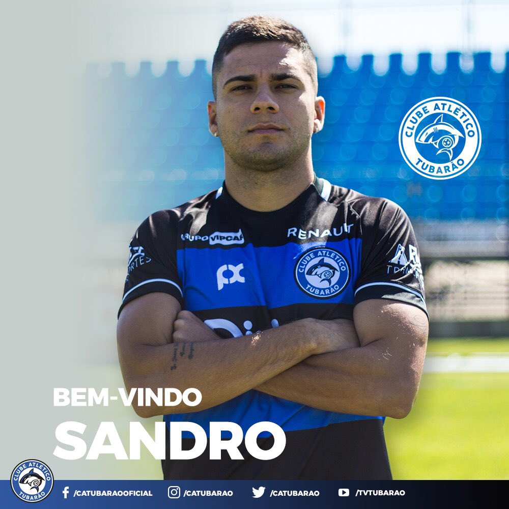 Série D: Tubarão anuncia Sandro, meia-atacante revelado pelo Grêmio que estava no Sertãozinho