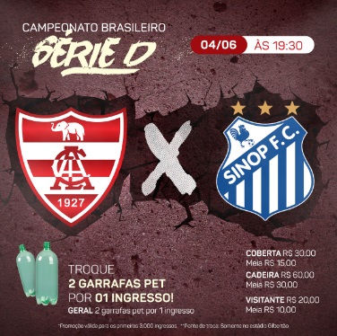 Série D: Futebol Sustentável está confirmado para Linense e Sinop, no Gilbertão