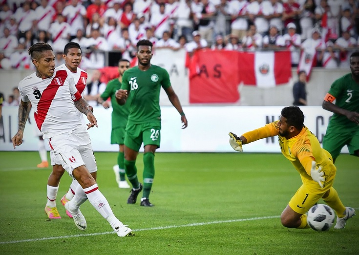 AMISTOSOS: Com dois gols de Guerrero, Peru goleia Arábia Saudita