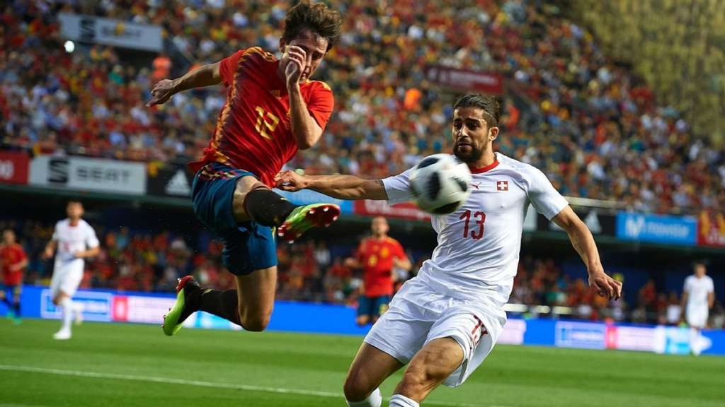 Suíça e Espanha ficaram no empate por 1 a 1