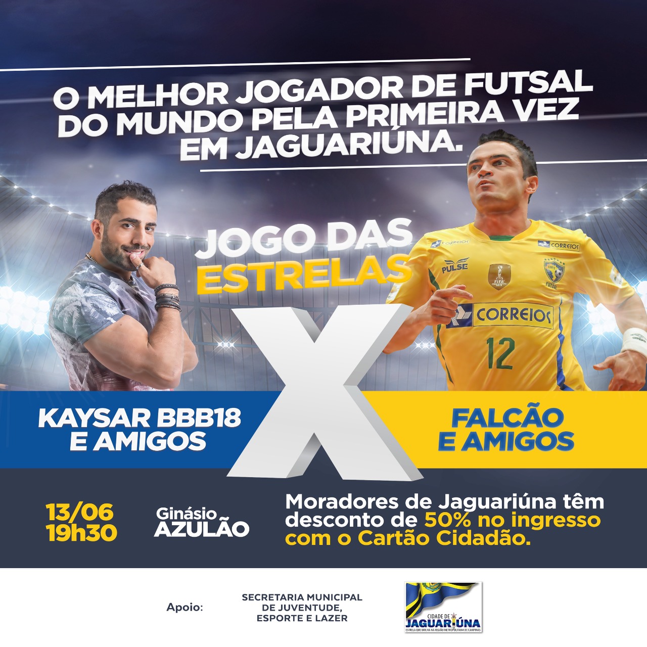 Desafio de Futsal entre Kaysar e Falcão acontece neste meio de semana