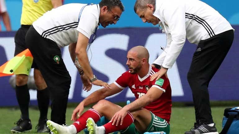 Atacante vira desfalque do Marrocos contra Portugal após pancada na cabeça