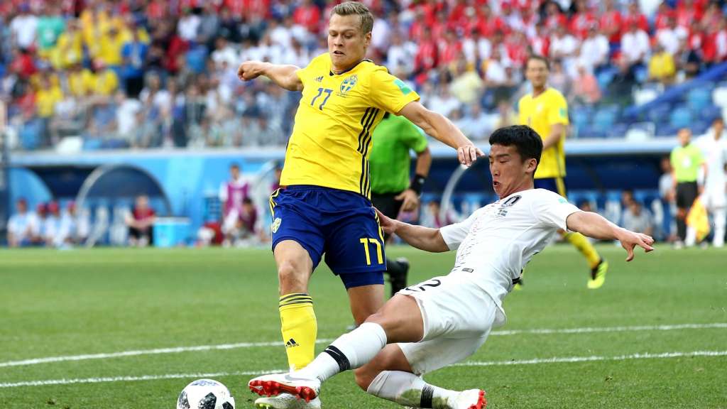 A Coreia do Sul perdeu para a Suécia na estreia da Copa do Mundo