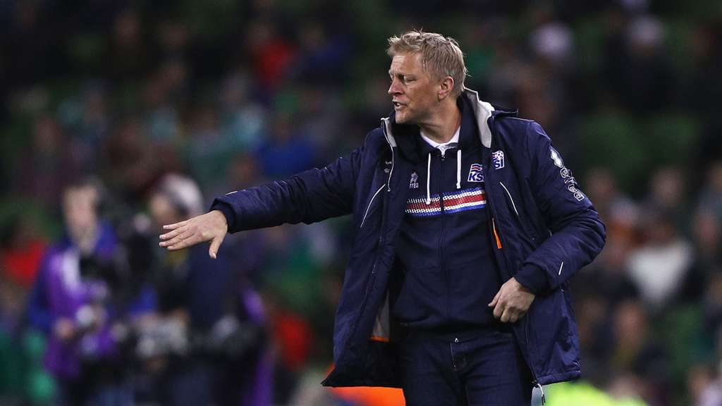 Heimir Hallgrimsson comemorou a participação da Islândia na Copa do Mundo