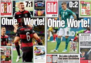 Jornal alemão reedita manchete do 7 a 1 para destacar queda de sua seleção